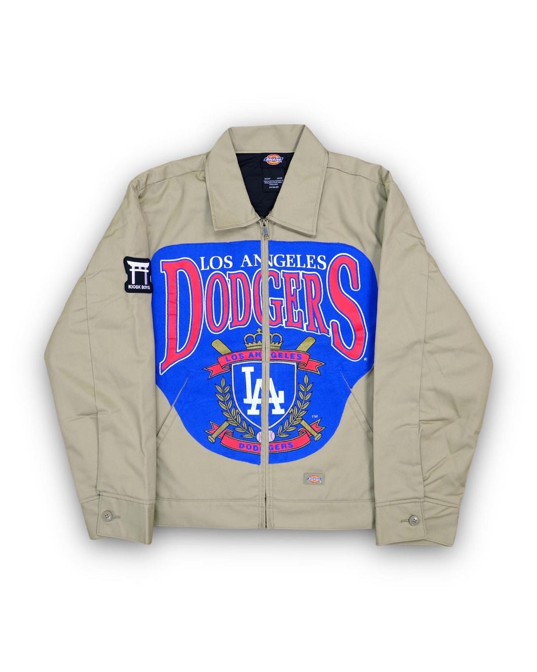 Dodgers Jacket Satin Varsity WhiteBlue SM Premium  Gameday by Vee